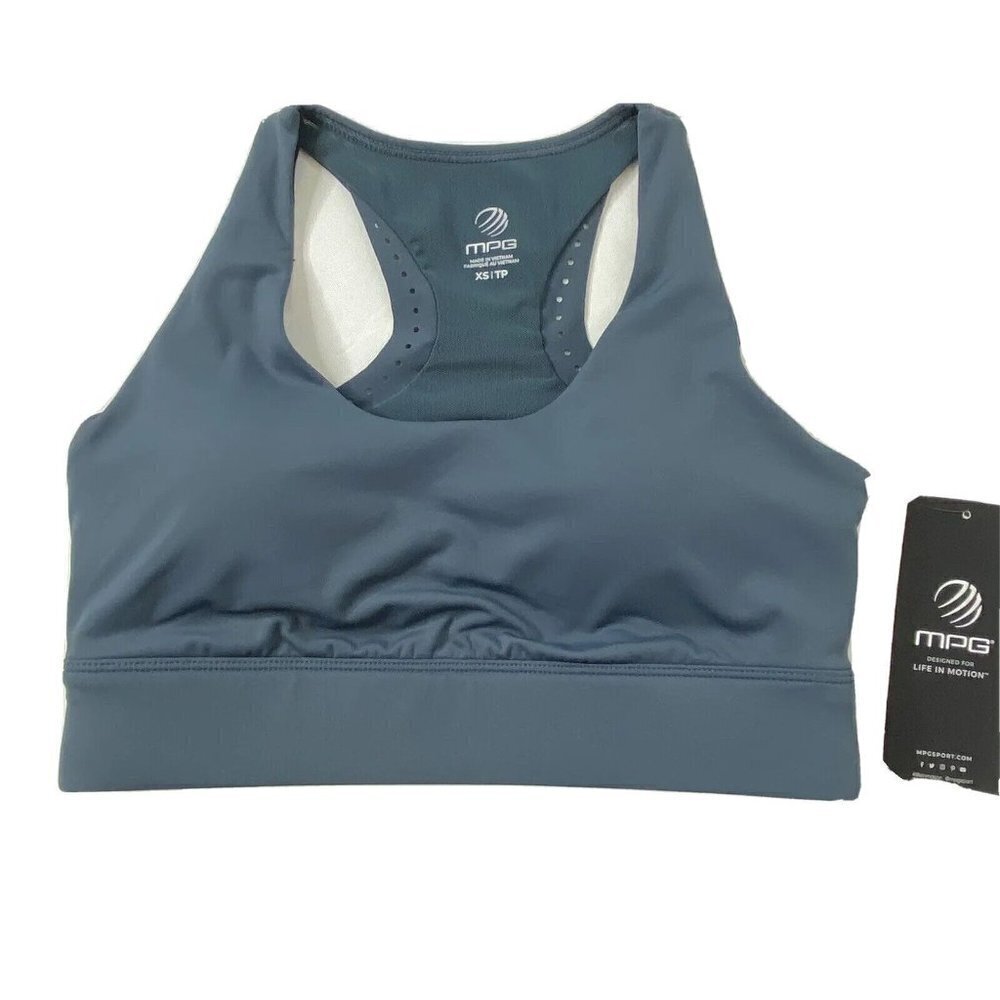 MPG Live in Motion Womens size XS Racer Back Medium Support Sports Bra Pure Teal